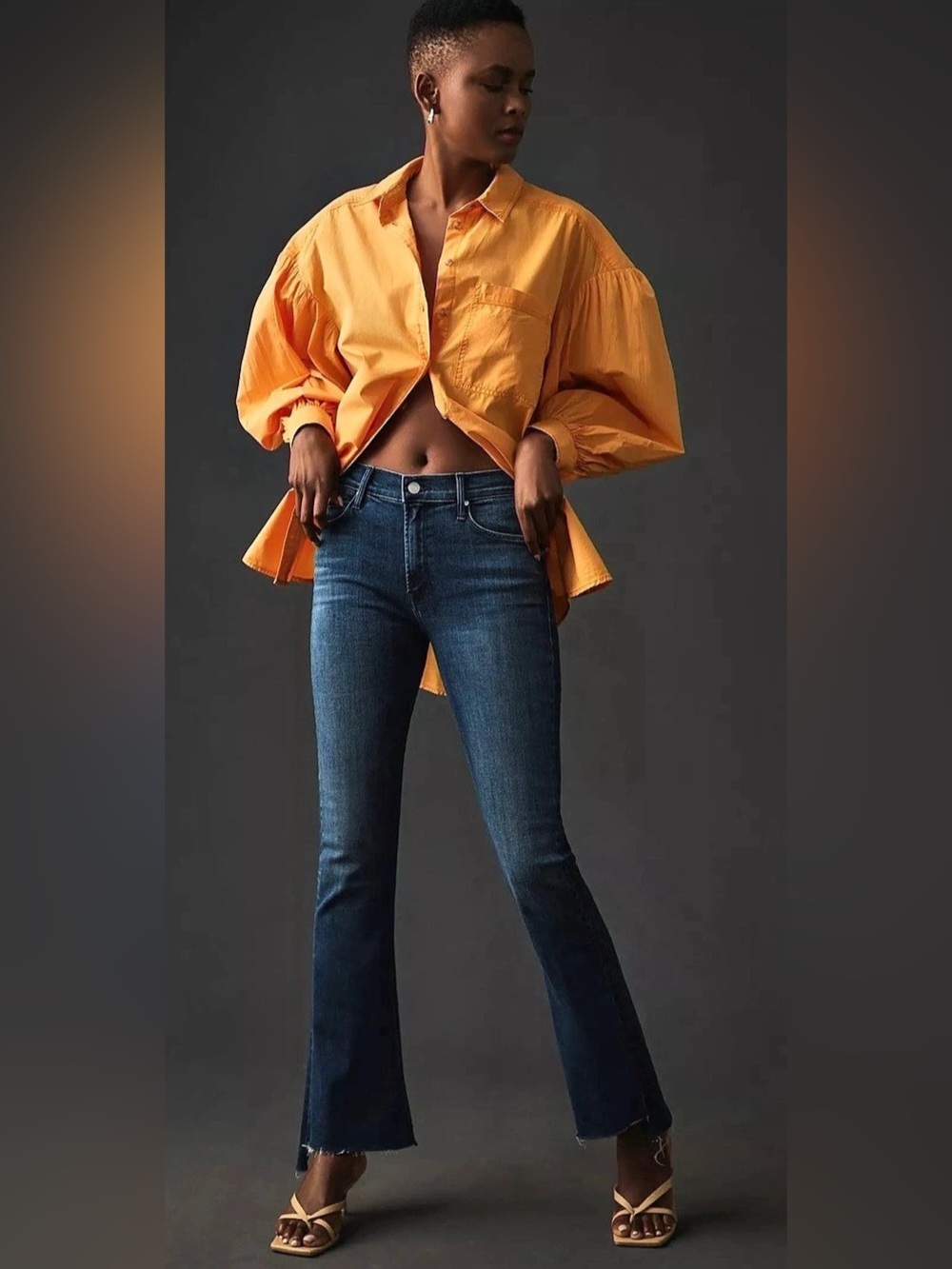 MOTHER The Runway Step Fray Jeans Size 25